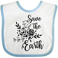 inktastic Earth Day Save the Earth Flowers Baby Bib