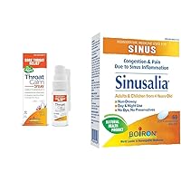 Boiron ThroatCalm Spray and SinusCalm Tablets Bundle for Sore Throat, Sinus Congestion, and Headache Relief