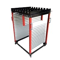 QOMOLANGMA 31.5 in x 23.6in 20 Layers with Top Box Multi-Function Screen Printing Frame Rack/Cart Screen Printing Frame Rack Shelf Storage Holder for Screen Printing
