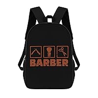 Barber Tool Trucker Casual Backpack 17 Inch Travel Hiking Laptop Business Bag Unisex Gift for Outdoor Work Camping