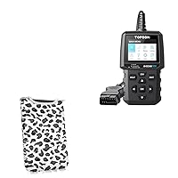 BoxWave Case Compatible with Topdon Artilink 500 (2.8 in) - Snow Leopard Plush SlipSuit, Animal Leopard Print Padded Soft Sleeve