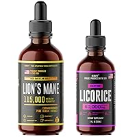 HERBIFY Bundle - Lions Mane Drops & Licorice Root Extract - Brain Boost & Nervous Stomach Support