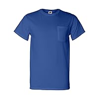 3930P Fruit Of The Loom Adult Heavy Cotton Hd T-Shirt With Pocket - Royal - Large