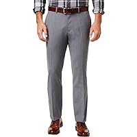 Mens Wool Flat Front Trouser Pants Gray 36/32