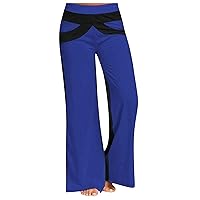 colorSplicing Leisure Leg Movement Pants Women Drawstring Casual Fashion Wide Yoga Pants Yoga Pants with Pockets