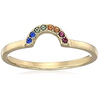 Amazon Collection Crystal Rainbow Ring in Sterling Silver