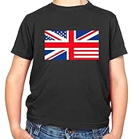 Union Jack US Flag - Childrens/Kids Crewneck T-Shirt