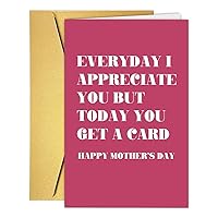 Cute Mother's Day Card For Mom, Mothers Day Card from Daughter Son Children, Appreciation Card for Mom On Mothers Day, Funny Mums Day Mothers Day Card Gift, Happy Mothers Day