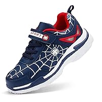 Boys Girls Sneakers Kids Lightweight Breathable Running Tennis Shoes Children Athletic Sport Walking Shoes for Little Kids Size 2 Navy