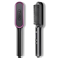 TYMO RING Hair Straightener and Volumizer - Hair Straightener Comb with Built-in Ceramic Heating Plate, 20s Fast Heating & 5 Temp Settings & Anti-Scald, Perfect for Professional Salon at Home