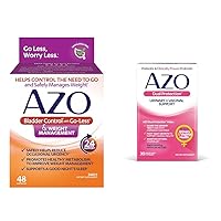 AZO Bladder Control with Go-Less® & Weight Management Dietary Supplement & Dual Protection | Urinary + Vaginal Support*