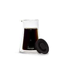 Fellow Stagg Double Wall Coffee Carafe - Vessel for Pour Over Manual Coffee Maker, Handblown Borosilicate Glass Decanter, 20 oz Clear Pitcher