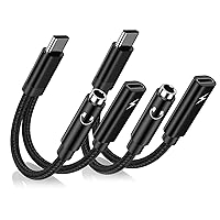 Type C Headphone Adapter and Charger Power Cord for Samsung Galaxy S24 S23 S22 Ultra S21 FE S20 Z Flip 5 Flod 5,Google 8 7 6 Pro 7A 6A 5A,USB C to 3.5mm Aux Audio Jack and Fast Charging Dongle Cable