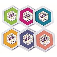 Colorations Classic Candy Colors Jumbo Washable Stamp Pads Arts and Crafts Material for Kids (Pack of 6)