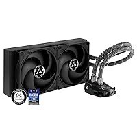 ARCTIC Liquid Freezer - 280 - Multi Compatible All-in-One CPU AIO Water Cooler, Efficient PWM Controlled Pump, Fan Speed: 200-1700 RPM (Controlled via PWM), LGA1700 compatible - Black