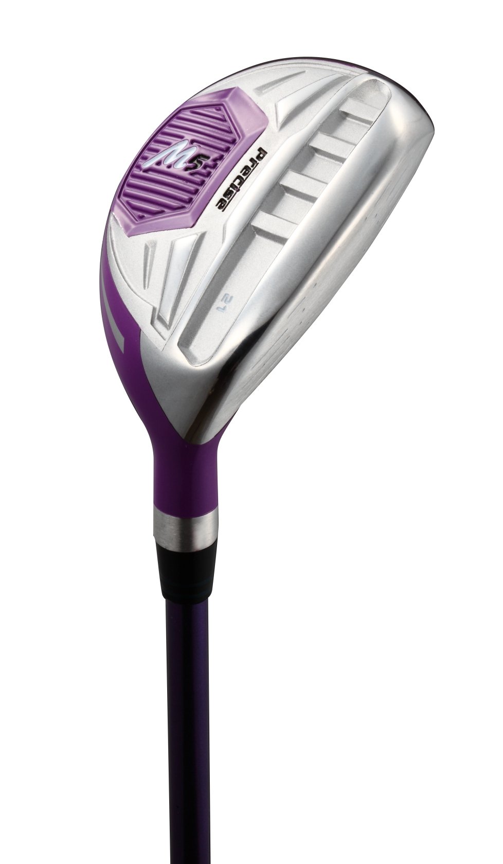 Precise Top Line Ladies Purple Right Handed M5 Golf Club Set, 460cc Driver, 3 Wood, 21* Hybrid, 5, 6, 7, 8, 9, PW Stainless Steel Irons, Putter, Graphite Shafts for Woods & Irons +Stand Bag + 3 Covers