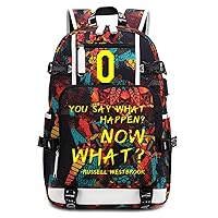 FANwenfeng Basketball Player W-estbrook Multifunction Backpack Travel Daypacks Fans Bag for Men Women (Style 2)