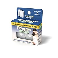 Preggie Anti-Nausea Wristbands – Morning Sickness Relief – Clinically Tested - Pregnancy Nausea Relief – Acupressure Wristband - Side Effect Free - 1 Count (2 Wristbands) – White