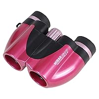 Misar Tech Binoculars Compact 10x 0.8 inch (21 mm) Diameter, High Magnification, Pink