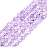 GEM-Inside Natural 6x9mm Light Amethyst Gemstone Freeform Beads Energy Stone Loose Beads for Bracelet Jewelry Making Jewelry Beading Supplies for Women 15