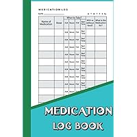 Medication Log Book: Medicine administration and checklist Record book. Daily Medical Health care and Pill chart Organizer