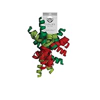 Jillson Roberts Bulk Christmas Self-Adhesive Grosgrain Gift Wrap Curly Bows, Red, Green and Lime Mix, 120-Count (BXGL99)