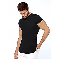 Men's T-Shirts Men Solid Cap Sleeve Tee T-Shirts for Men