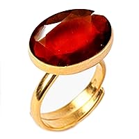 Choose Your Color Adjustable Gold Plated Flat Ring Certified Gemstone Oval shape 5 Carat Stone Chakra Healing Handmade Birthstone Astrology and Astronomy Purpose Ring in size 4 to 13
