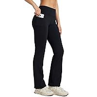 Willit Women's Fleece Lined Pants Yoga Bootcut Thermal Winter Pants High Waisted Flare Leggings Water Resistant