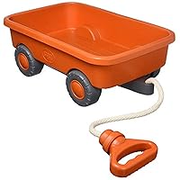 Green Toys Wagon, Orange CB - Pretend Play, Motor Skills, Kids Outdoor Toy Vehicle. No BPA, phthalates, PVC. Dishwasher Safe, Recycled Plastic, Made in USA.