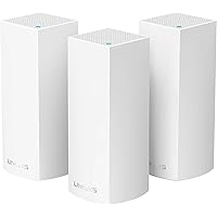 Linksys WHW0301 Velop Intelligent Mesh WiFi Router System: AC2200 Tri-Band, Network for Full-Speed Coverage, Computer Internet Wireless Routers Extender for Home (White, 3-Pack) (Renewed)