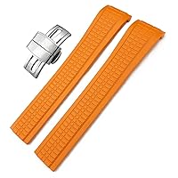 21mm Colorful Fluorous Rubber WatchBands For Patek 5164A 5167A AQUANAUT Philippe Series Butterfly Buckle Silicone Watch Strap for man woman