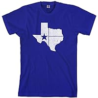 Threadrock Men's Distressed White Texas State Flag T-Shirt