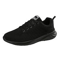 Sneakers for Men Fashion Summer Men Sneakers Mesh Breathable Comfort Flat Lace Casual Mens Work Sneakers Wide