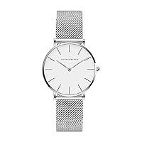 HANNAH Martin Women's Watch, Fashionable, Classic, Simple, Business, Japanese Quartz Watch for Women, Silver, Bracelet Type
