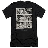 Bruce Lee Snap Shots Black Slim Fit T-Shirt L