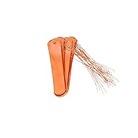 Bosmere Permanent 4-Inch Long Copper Tags with Copper Ties (Pack of 20)