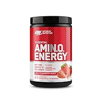 Optimum Nutrition Amino Energy Pre Workout Powder with Amino Acids, 30 Servings - Blueberry Lemonade & Juicy Strawberry Burst Flavors