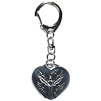 (Abbey & CA Gift Guardian Angel Heart Decorative Key Ring, One Size, Silver
