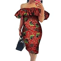 Africa Dresses for Women Dashiki Off The Shoulder African Dress Bazin Plus Size Traditional African Clothing
