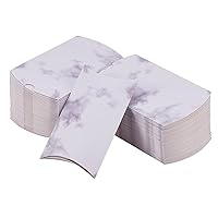 Airssory 100 Pcs 5x3 Inch Marble Texture Pattern Paper Pillow Boxes Box Treat Containers for Christmas Birthday Holiday Wedding Baby Gifts Packing