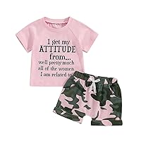 Toddler Boys Round Neck Short Sleeve Letter Print Top And Camouflage Print Shorts For Boys Boys Pants with