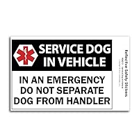 Service Dog in Vehicle Reflective Decal - Reflective Safety Sticker for Car Bumpers & Windows - Emergency Medical Alert - Weatherproof & UV Resistant - 3.1 in x 4.45 in (1 Decal)