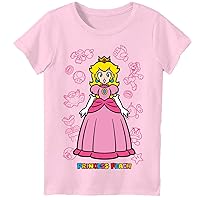 Super Mario Princess Peach Little Girls Tee Shirt