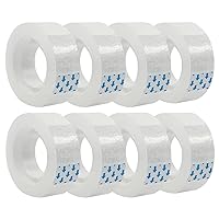 8 Rolls Ultra Easy-Tear Transparent Clear Tape Refills for Dispenser, 0.7-Inch Wide, 27.3 Yards Long, Perfect for Gift Wrapping, Crafts, Home, School, Office.
