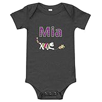 Mia Personalized Baby Short Sleeve One Piece