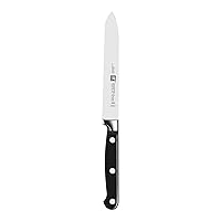 ZWILLING Professional S 5-inch Razor-Sharp German Serrated Utility Knife, Made in Company-Owned German Factory with Special Formula Steel perfected for almost 300 Years, Dishwasher Safe