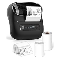 Phomemo Portable Thermal Bluetooth Label Makers - Wireless Thermal Label Printer for Address, Labeling, Mailing, File Folder Label, Office Supplies Organizing, Easy to Use, with 3 Label