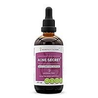 Acne Secret Alcohol-Free Extract, Tincture, Glycerite Boldo, Corn Silk, Stinging Nettle Leaf, Alfalfa, Senna Leaf. Skin Clarifying Support (4 Fl Oz)