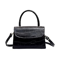 Xmiral Shoulder Handbags Stylish Tote Hard Messenger Bags Flap Pocket Hasp PU Crossbody Bag For Women Girl